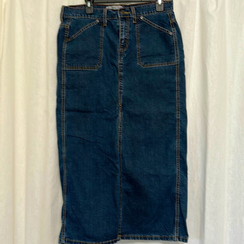 Long Denim Skirt